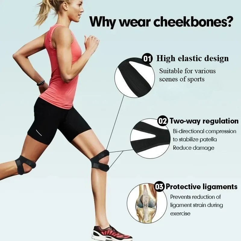 압력 패드가 있는 탄력성 무릎 보호대, 농구 테니스 사 - Knee Brace Badminton 리뷰 및 가격